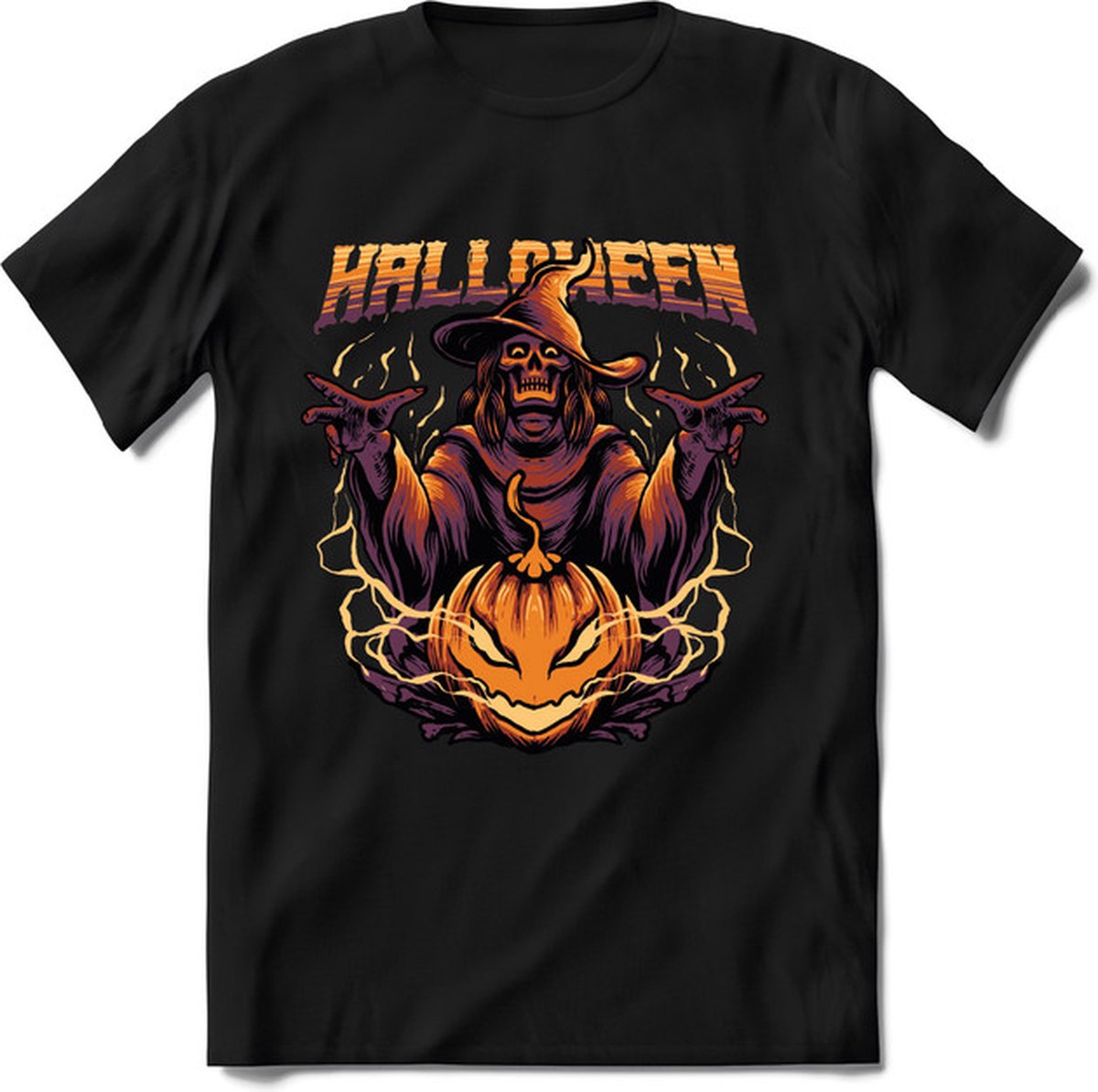 Halloween T-Shirt | Horror  Kleding Heren / Dames | Weerwolf , Monster , Vleermuis en Pompoen  Shirt |